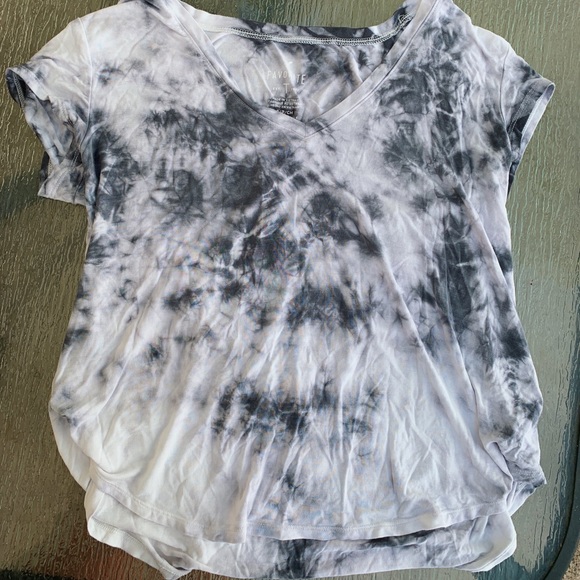 white and gray tie dye tee - Picture 5 of 8
